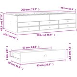  Dnevni krevet s ladicama bez madraca boja hrasta 100x200 cm | shoptok.hr