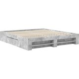  Krevetna konstrukcija s uzglavljem Betonski sivi 200 x 200 cm | Eponuda.com