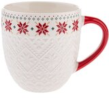 Dakls Bijela porculanska šalica s božićnim motivom 630 ml Knitting – Cijene