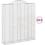  Lučne gabionske košare 13kom 200x50x220/240cm pocinčano željezo | shoptok.hr