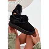 Boto Leather Suede Snow Boots Women's With Fur Black Mivelle | Shoptok.si