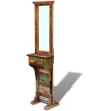 vidaXL ogledalo za hodnik od masivnog obnovljenog drva 47x23x180 cm | shoptok.hr