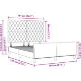 vidaXL Krevetna Okvir Crna 140x190 cm Baršun | shoptok.hr