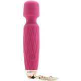 Bodywand Luxe - punjivi, mini vibrator za masažu (tamno ružičasti) | shoptok.hr