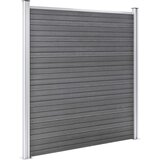  Set WPC ograda 10 kvadratnih + 1 kosa 1830 x 186 cm sivi | shoptok.hr