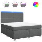 Maison Chic Box spring postelja - Vzmetna postelja z vzmetnico temno siva 180x200 cm blago SL11912, (21904249) | Shoptok.si