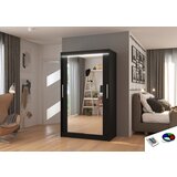 ADRK Klizni ormar s ogledalom TIBAGO, 120 cm - CRNA | shoptok.hr
