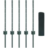vidaXL Komplet ograj Set 2 Zelena Praškasto obarvana jeklenka 10 x 0.5 m | Shoptok.si