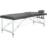 vidaXL Masažni stol s 2 zone i aluminijskim okvirom antracit 186x68 cm | shoptok.hr