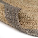 vidaXL Ručno rađeni tepih od jute sa sivim rubom 150 cm | shoptok.hr