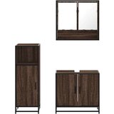 vidaXL 3-dijelni set kupaonskog namještaja boja smeđeg hrasta drveni | shoptok.hr