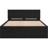  Okvir kreveta s uzglavljem s uzglavljem Crna 120 x 190 cm Drvo | shoptok.hr