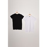 Trendyol Black and White Knitted Double Pack Short Sleeve T-Shirt | shoptok.hr