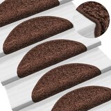  Prostirke za stepenice 10 kom 56x17x3 cm smeđe poluokrugle | shoptok.hr