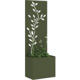 vidaXL Vrtni Sadič s Dekorativnom Pločom Srebrna 50 x 140 cm | shoptok.hr
