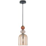  visilica na lanku TROPEA 1xE27/15W/230V crna/zadimljena crvena/bež | Eponuda.com