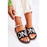 EVENTO Classic Slip-On Slippers With Inscription Black and Silver Bahari | shoptok.hr