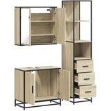 vidaXL 3-dijelni set kupaonskog namještaja boja hrasta sonome drveni | shoptok.hr