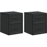  Noćni ormarić za montažu na zid 2 pcs Crna 34 5 x 33 x 40 cm - Crna 2 | shoptok.hr