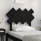  Uzglavlje za krevet Crno 92x3x81 cm od masivne borovine | shoptok.hr