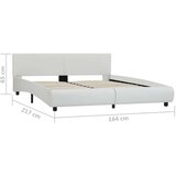  Okvir za krevet od umjetne kože LED bijeli 160 x 200 cm | shoptok.hr