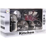  Set lonaca i kuhinjskog pribora za djecu - metalni/srebrni | shoptok.hr