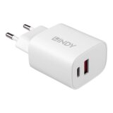 Lindy 73413 polnilec za mobilni telefon Univerzalno Belo AC Hitro polnjenje V zaprtih prostorih | Shoptok.si