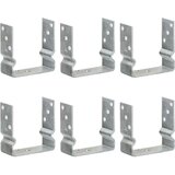  Sidra za ogradu 6 kom srebrna 14 x 6 x 15 cm pocinčani čelik | shoptok.hr