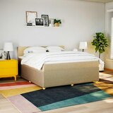  Krevet s oprugama i madracem krem 180x200 cm od tkanine | shoptok.hr