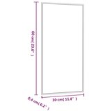  Zidno ogledalo 30 x 60 cm stakleno pravokutno | shoptok.hr