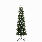  Umjetno usko božićno drvce s kuglicom 120 cm 150 LED lampica | shoptok.hr