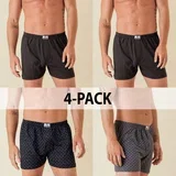 4-Pack moške široke boksarice - temne