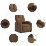  Naslonjač od tkanine smeđi | shoptok.hr