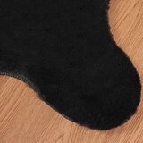  Faux Rabbit Fur Rug Olite Crna 80 x 120 cm Poliester | shoptok.hr