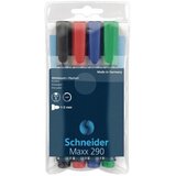 Schneider Flomaster , marker za bijelu ploču, Maxx 290, 1-3 mm, set od 4 boje, PVC etui | shoptok.hr