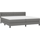  Krevet s oprugama i madracem tamnosivi 200 x 200 cm od tkanine | shoptok.hr