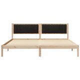  Okvir za krevet s uzglavljem Crna 200 x 200 cm tkanina | shoptok.hr