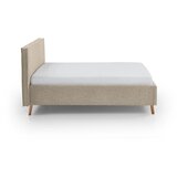 Meise Möbel Bež oblazinjena zakonska postelja s prostorom za shranjevanje z letvenim dnom 140x200 cm Riva – | Shoptok.si