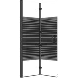  Sklopiva pregrada za tuš ESG 80 x 140 cm crna | shoptok.hr