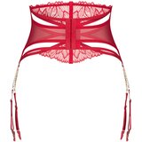 Obsessive Matildea - čipkasta, lančasta podvezica (crvena) | shoptok.hr