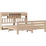vidaXL Knjižna postelja brez vzmetnice 180x200 cm trdna borovina | Shoptok.si