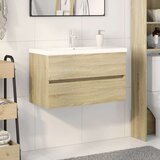 vidaXL Kopalniško pohištvo 2 kosa keramika in inženirski les | Shoptok.si