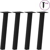 vidaXL Noge za mizo za kavo 4 kosi črna 42 cm jeklo | Shoptok.si