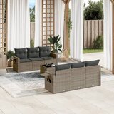  7-dijelni set vrtnih sofa sivi od poliratana Siva 85 x 62 x 69 cm | Shoptok.si