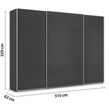 Modern Living Omara Z Drsnimi Vrati Feldkirch, Antracit Slike