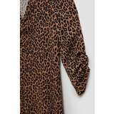 Marisse Brown Leopard Print Midi Dress | Eponuda.ba