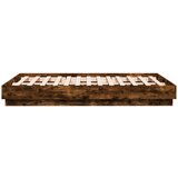  Okvir kreveta s LED svjetlima dimljena boja hrasta 120 x 190 cm | shoptok.hr