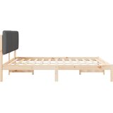  Krevetni okvir s tapiciranim uzglavljem Tamno siva 180 x 200 cm | shoptok.hr