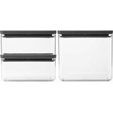 Brabantia Četvrtaste posude za zalihe koje se mogu slagati, Tasty+, dark grey - Set 2 (2x 1,5 L und 2x 3,5L) Cijene