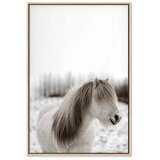  Slika - Horse Mane (1 Part) Vertical 60x90 U prirodnom drvenom okviru | shoptok.hr
